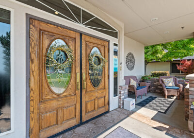 The front door of the Autumn Wind Assisted Living & Memory Care facility