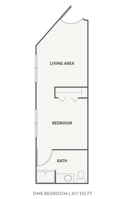One Bedroom floor plans at Autumn Wind Memory Care